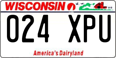 WI license plate 024XPU