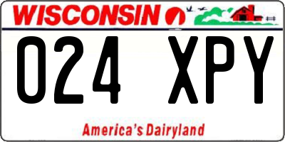 WI license plate 024XPY