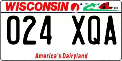 WI license plate 024XQA