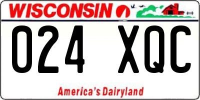 WI license plate 024XQC