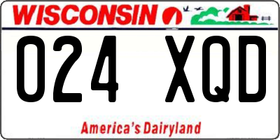 WI license plate 024XQD
