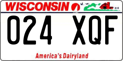 WI license plate 024XQF