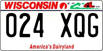 WI license plate 024XQG
