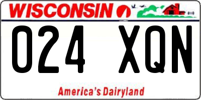 WI license plate 024XQN