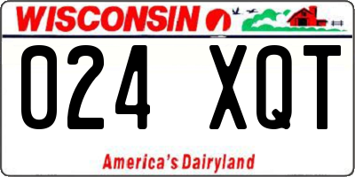 WI license plate 024XQT