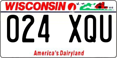 WI license plate 024XQU