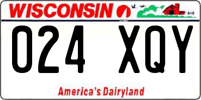 WI license plate 024XQY