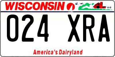 WI license plate 024XRA