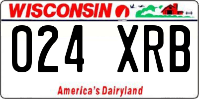 WI license plate 024XRB