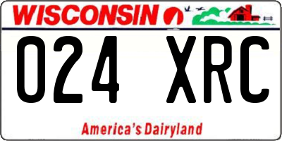 WI license plate 024XRC