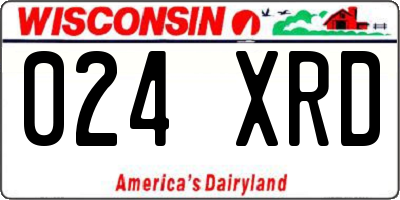 WI license plate 024XRD