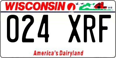 WI license plate 024XRF