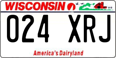 WI license plate 024XRJ