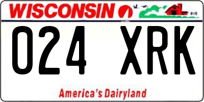 WI license plate 024XRK