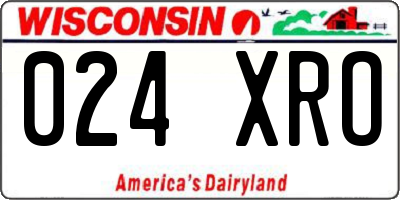 WI license plate 024XRO
