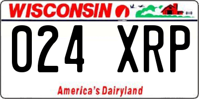 WI license plate 024XRP