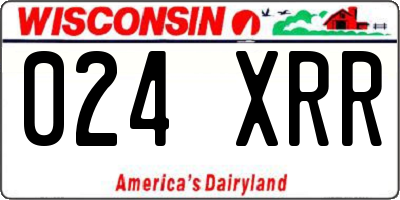 WI license plate 024XRR