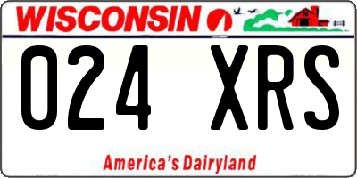 WI license plate 024XRS