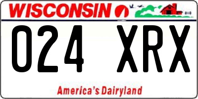 WI license plate 024XRX