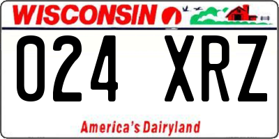 WI license plate 024XRZ