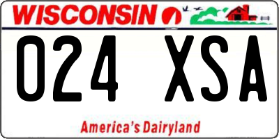 WI license plate 024XSA