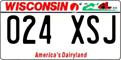 WI license plate 024XSJ