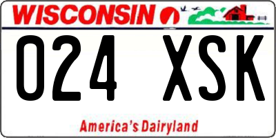 WI license plate 024XSK