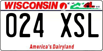 WI license plate 024XSL