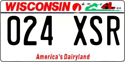WI license plate 024XSR