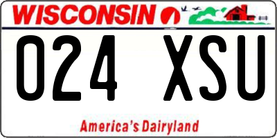 WI license plate 024XSU