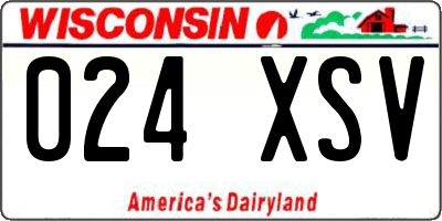 WI license plate 024XSV