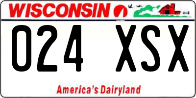 WI license plate 024XSX