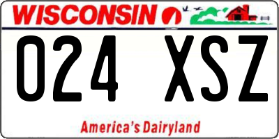 WI license plate 024XSZ