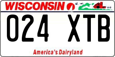 WI license plate 024XTB
