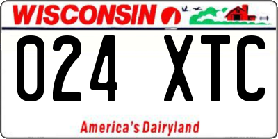 WI license plate 024XTC