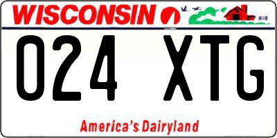 WI license plate 024XTG