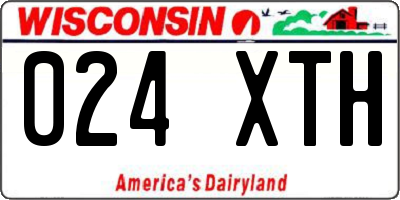 WI license plate 024XTH
