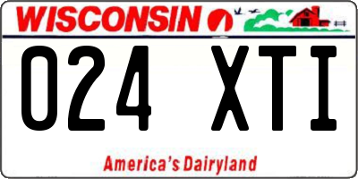 WI license plate 024XTI