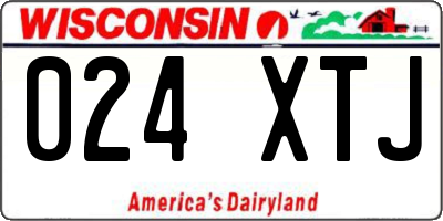 WI license plate 024XTJ