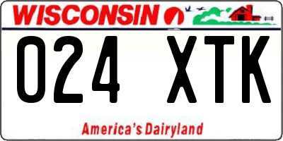 WI license plate 024XTK
