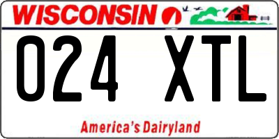 WI license plate 024XTL