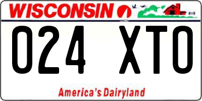 WI license plate 024XTO