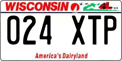 WI license plate 024XTP