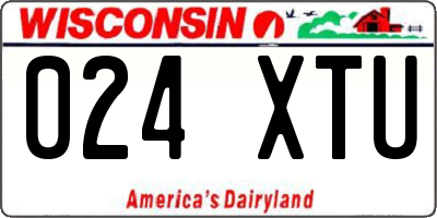 WI license plate 024XTU