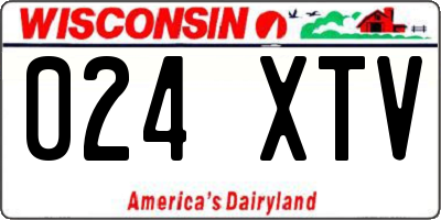 WI license plate 024XTV
