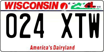 WI license plate 024XTW