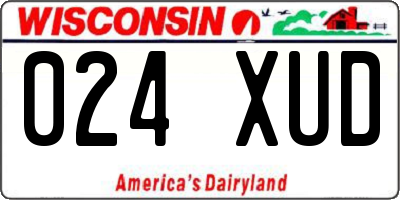 WI license plate 024XUD