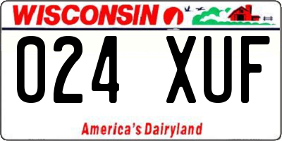 WI license plate 024XUF