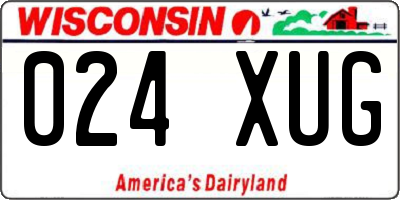 WI license plate 024XUG