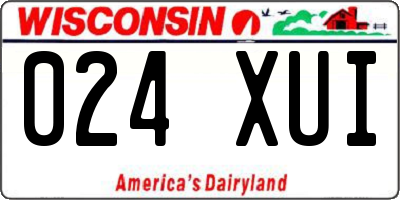 WI license plate 024XUI